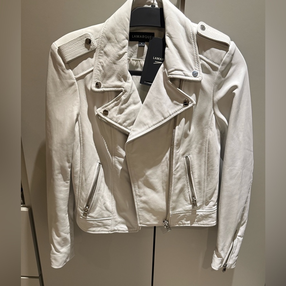 Lamarque LAMB SKIN Leather Moto Jacket